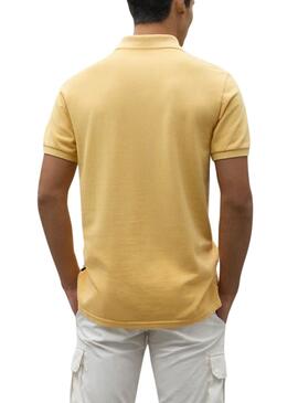 Polo Ecoalf Ted jaune pour homme