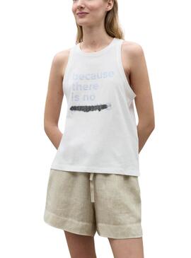 Maillot Ecoalf Underlined blanc pour femme