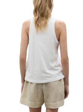 Maillot Ecoalf Underlined blanc pour femme