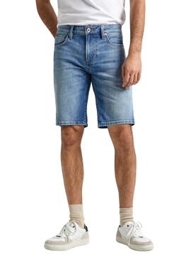 Shorts Pepe Jeans Slim Bleu pour Homme