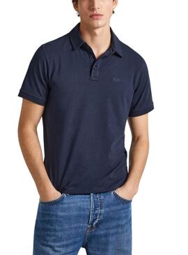 Polo Pepe Jeans Harper Marine Pour Homme