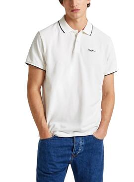 Polo Pepe Jeans Hans Blanco Pour Homme
