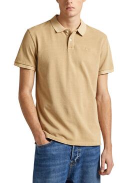 Polo Pepe Jeans New Oliver Beige Pour Homme