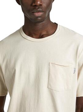 T-shirt Pepe Jeans Carrinson Beige Pour Homme