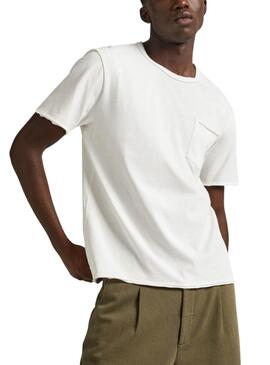 T-shirt Pepe Jeans Carrinson Blanc Pour Homme