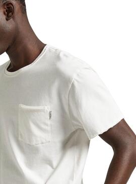T-shirt Pepe Jeans Carrinson Blanc Pour Homme
