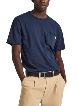 T-shirt Pepe Jeans Carrinson Marine pour Homme