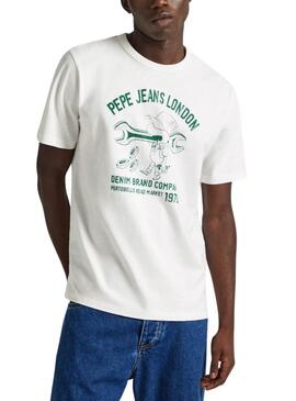 Maillot Pepe Jeans Cedric Blanc Pour Homme