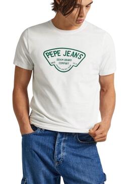 T-shirt Pepe Jeans Cherry Blanc Pour Homme