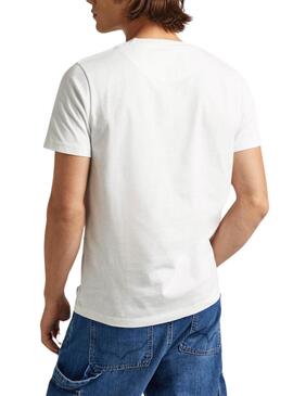 T-shirt Pepe Jeans Cherry Blanc Pour Homme