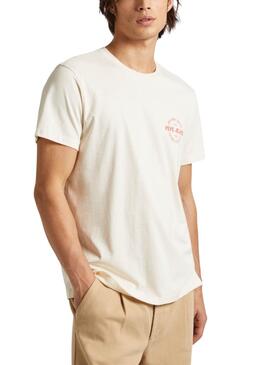 T-shirt Pepe Jeans Craig Beige pour Homme