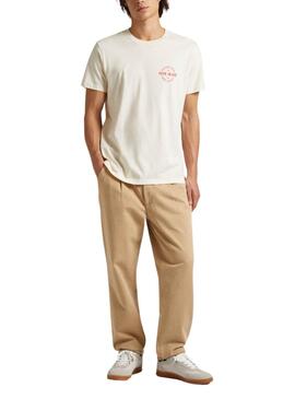 T-shirt Pepe Jeans Craig Beige pour Homme