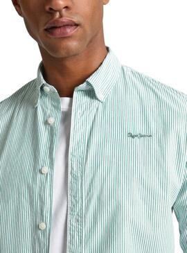 Chemise Pepe Jeans Peach verte pour homme