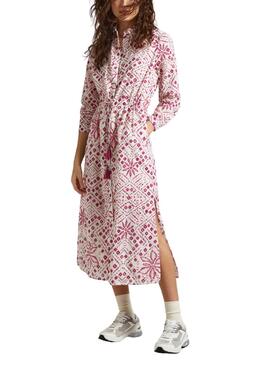 Robe Pepe Jeans Paz Blanc Pour Femme