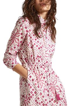 Robe Pepe Jeans Paz Blanc Pour Femme