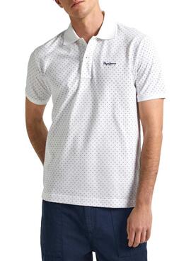 Chemise Polo Pepe Jeans Hunter Blanc Pour Homme