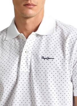Chemise Polo Pepe Jeans Hunter Blanc Pour Homme