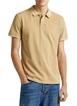 Chemise Polo Pepe Jeans New Oliver Beige Pour Homme