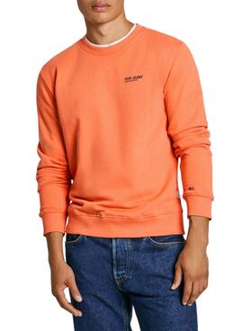 Sweat-shirt Pepe Jeans Sam orange pour homme