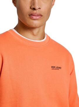 Sweat-shirt Pepe Jeans Sam orange pour homme