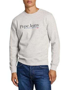 Sweat à capuche Pepe Jeans Sean gris pour homme