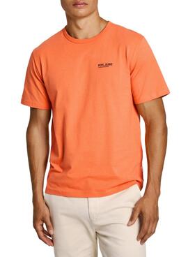 T-shirt Pepe Jeans Sam orange pour homme