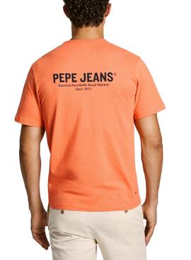 T-shirt Pepe Jeans Sam orange pour homme