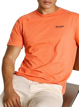 T-shirt Pepe Jeans Sam orange pour homme