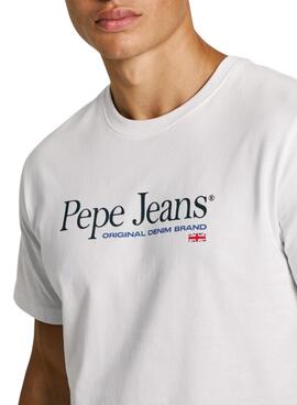 T-shirt Pepe Jeans Albert blanc pour homme