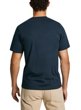 T-shirt Pepe Jeans Albert bleu marine pour homme.