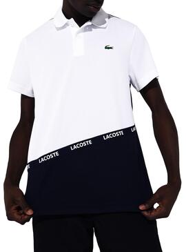 Polo Lacoste Sport Colorblock Blanc