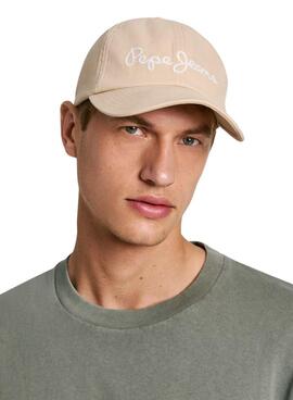 Casquette Pepe Jeans Warren Beige Pour Homme