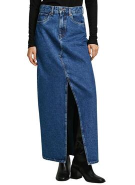 Jupe Pepe Jeans Maxi Bleue Pour Femme