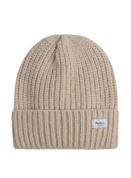 Bonnet Pepe Jeans Weneba Beige pour Femme