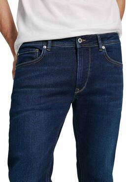 Jean Pepe Jeans Stanley en denim foncé pour homme