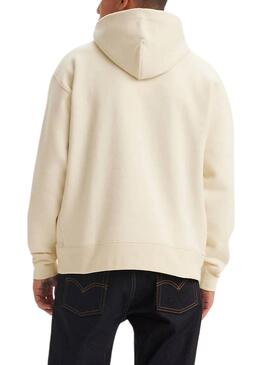 Sweat à capuche Levi's Skate beige pour homme