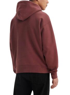 Sweatshirt Levi's Skate bordeaux pour homme