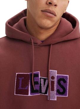 Sweatshirt Levi's Skate bordeaux pour homme