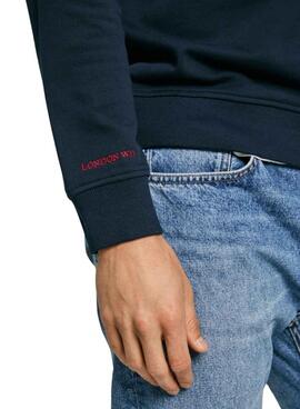 Sweatshirt Pepe Jeans Axel bleu marine pour homme