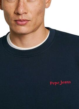 Sweatshirt Pepe Jeans Axel bleu marine pour homme