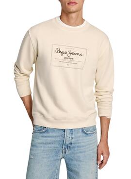 Sweatshirt Pepe Jeans Simon beige pour homme