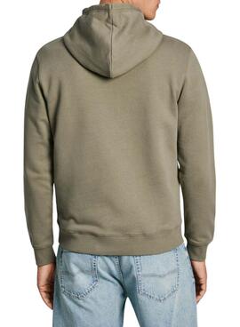 Sweat Pepe Jeans New Joe Hoodie vert pour homme