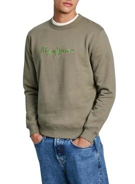 Sweatshirt Pepe Jeans New Joe vert pour homme