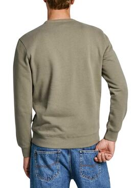 Sweatshirt Pepe Jeans New Joe vert pour homme