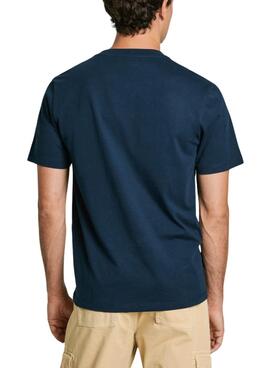 T-shirt Pepe Jeans Axel bleu marine pour homme