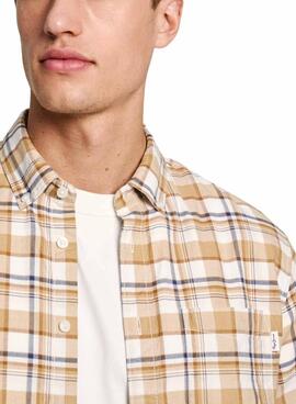 Chemise Pepe Jeans Manel beige pour homme