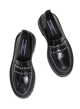 Mocassins Pepe Jeans Queen noir pour femme