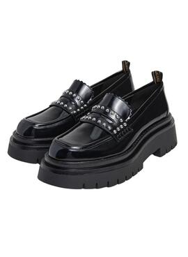 Mocassins Pepe Jeans Queen noir pour femme