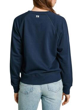 Sweatshirt Pepe Jeans Elena bleu marine pour femme