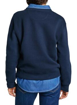 Sweatshirt Pepe Jeans Frida bleu marine pour femme